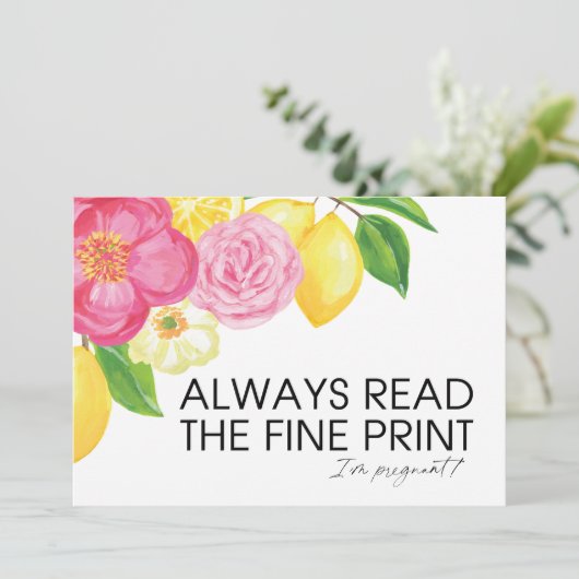 Ik ben Zwangere Zwangerschap onthullen dat we een Kaart (Staand voorkant)