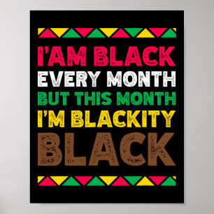Ik ben zwart elke maand - Black History Month Mela Poster