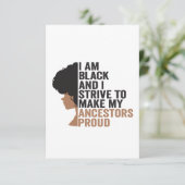 Ik ben zwart en ik streef ernaar om mijn voorouder bedankkaart (Staand voorkant)