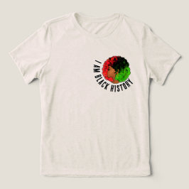 Ik ben zwart geschiedenis pan-Afrikaanse vlag afro Tri-Blend Shirt