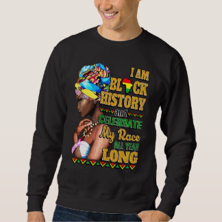 Ik ben zwart geschiedenis vieren mijn race het hel trui