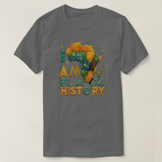 IK BEN ZWART GESCHIEDENIS Zwart Activisme 1 T-shirt (Design voorkant)
