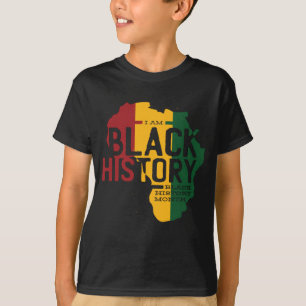 IK BEN ZWART GESCHIEDTE ZWARTE GESCHIEDENIS T-SHIRT