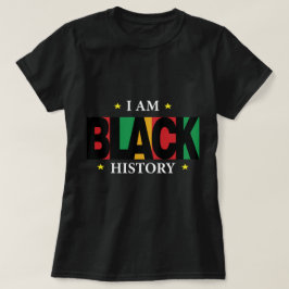 Ik ben zwart historisch T-shirt (2)