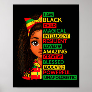 Ik ben zwart kind geschiedenis maand Afrikaanse me Poster