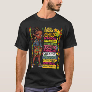 Ik ben zwart kind Geschiedenis Maand Afro-Amerikaa T-shirt