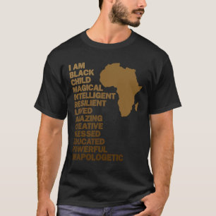 Ik ben zwart kind Magische zwarte geschiedenis maa T-shirt