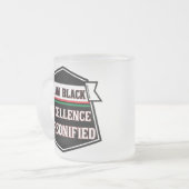 Ik ben zwarte excellentie matglas koffiemok (Voorkant links)