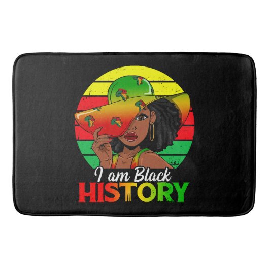 Ik Ben Zwarte Geschiedenis Afrika Amerika Badmat (Voorkant)