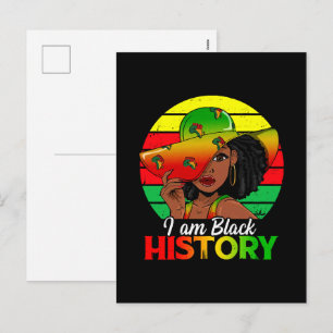 Ik Ben Zwarte Geschiedenis Afrika Amerika Feestdagenkaart