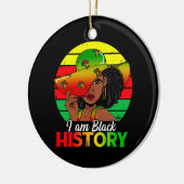 Ik Ben Zwarte Geschiedenis Afrika Amerika Keramisch Ornament (Links)
