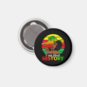 Ik Ben Zwarte Geschiedenis Afrika Amerika Magneet (Voorkant / Achterkant)
