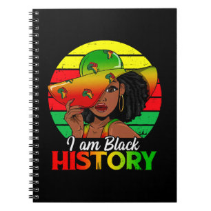 Ik ben zwarte geschiedenis Afrika Amerika Notitieboek