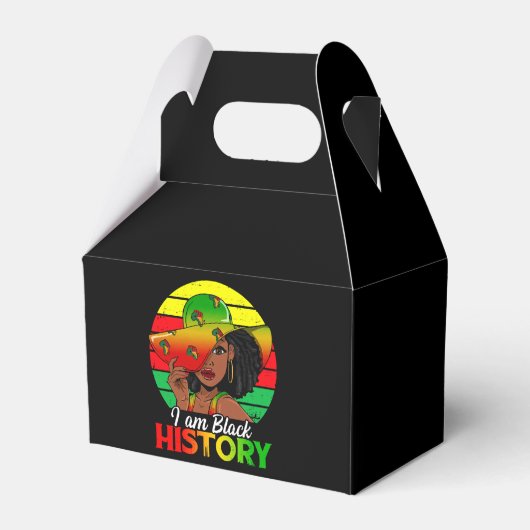 Ik ben zwarte geschiedenis Afrikaans-Amerika Bedankdoosjes (Voorkant Zijde)