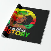 Ik ben zwarte geschiedenis Afrikaans-Amerika Cadeaupapier (Uitgerold)