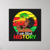 Ik ben zwarte geschiedenis Afrikaans-Amerika Canvas Afdruk (Voorkant)