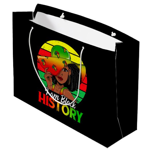 Ik ben zwarte geschiedenis Afrikaans-Amerika Groot Cadeauzakje (Achterkant Gekanteld)