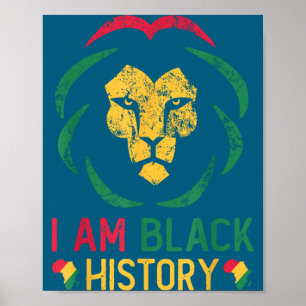 Ik ben zwarte geschiedenis Afrikaans-Amerikaanse z Poster