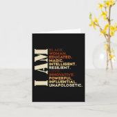 Ik ben zwarte geschiedenis Afrikaanse zwarte gesch Kaart (Gele Bloem)