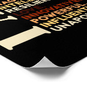 Ik ben zwarte geschiedenis Afrikaanse zwarte gesch Poster (Hoek)