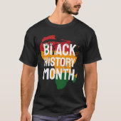 Ik ben zwarte geschiedenis Afrikaanse zwarte trots T-shirt (Voorkant)