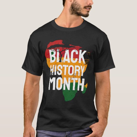 Ik ben zwarte geschiedenis Afrikaanse zwarte trots T-shirt (Voorkant)