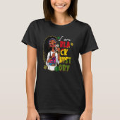 Ik ben zwarte geschiedenis Afro Girl African Ameri T-shirt (Voorkant)