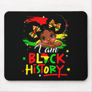 Ik Ben Zwarte Geschiedenis Afro Meisje Weinig Mela Muismat