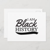 ik ben zwarte geschiedenis briefkaart (Voorkant / Achterkant)
