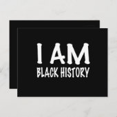 Ik ben zwarte geschiedenis briefkaart (Voorkant / Achterkant)