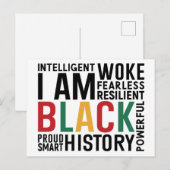 Ik ben zwarte geschiedenis briefkaart (Voorkant / Achterkant)