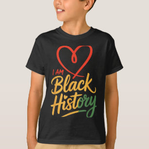 Ik ben zwarte geschiedenis hart maand trots mannen t-shirt