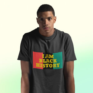 Ik ben zwarte geschiedenis in Gold Font T-Shirt