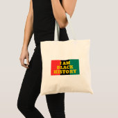 Ik ben zwarte geschiedenis in Gold Font Tote Bag (Voorkant (product))