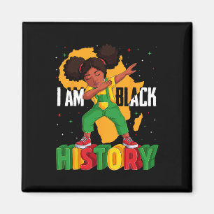 Ik ben zwarte geschiedenis Kinder meisjes zwarte g Magneet