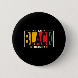 Ik ben zwarte geschiedenis - Kinderen zwarte gesch Ronde Button 5,7 Cm