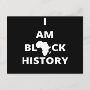 Ik ben zwarte geschiedenis - Klassieker zwarte ges Feestdagenkaart