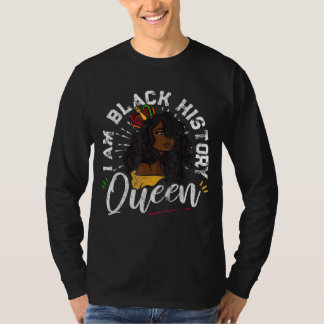 Ik ben Zwarte Geschiedenis Koningin Afrikaanse Ame T-shirt