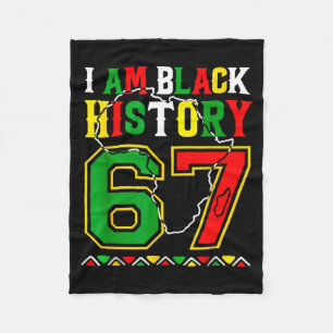 Ik ben Zwarte Geschiedenis Maand 67 Meme Afro-Amer Fleece Deken