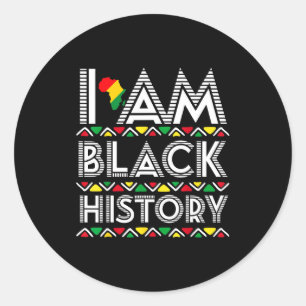 Ik Ben Zwarte Geschiedenis Maand Afrika Aboriginal Ronde Sticker