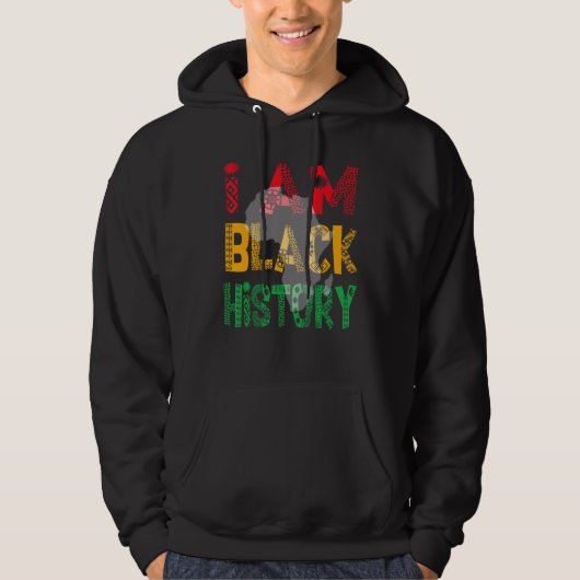 Ik ben zwarte geschiedenis maand Afrikaanse Amerik Hoodie (Voorkant)
