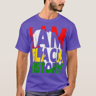 Ik ben zwarte geschiedenis maand Afrikaanse Amerik T-shirt