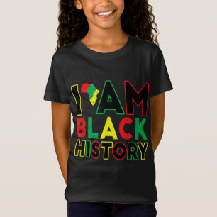 Ik ben Zwarte Geschiedenis Maand Afrikaanse Amerik T-shirt