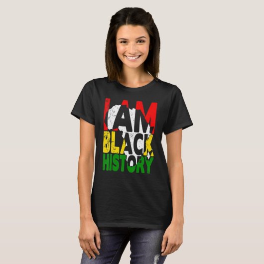 Ik ben Zwarte Geschiedenis Maand Afrikaanse Amerik T-shirt
