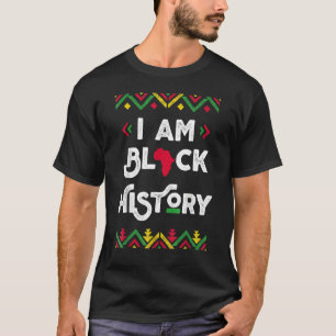 Ik ben Zwarte Geschiedenis Maand Afro African Prid T-shirt