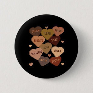 Ik ben Zwarte Geschiedenis Maand Afro Afro-Amerika Ronde Button 5,7 Cm