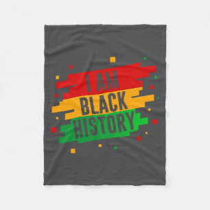 Ik ben Zwarte Geschiedenis Maand Afro-Amerikaanse  Fleece Deken