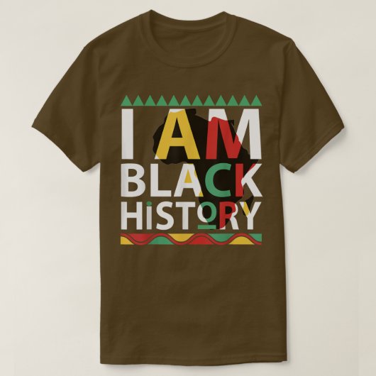 Ik ben Zwarte Geschiedenis Maand Melanin in Afrika T-shirt (Design voorkant)