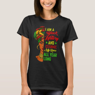 Ik ben Zwarte Geschiedenis Maand Proud Afro Africa T-shirt