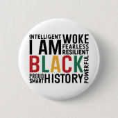 Ik ben Zwarte Geschiedenis Maand Ronde Button 5,7 Cm (Voorkant)